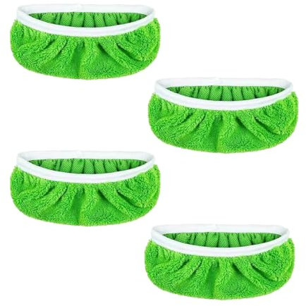 Bodenwischer Ersatzbezug Mikrofaser,4 Stück Ersatz Mops Reinigungstuch Kompatibel Mit Swiffer Sweeper Nass und Trocken Gebrauch Wischmop Ersatzkopf für Die Reinigung von Hartböden,Holzböden