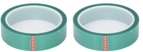 Cinta Aislante Eléctrica, 2 Piezas de Cinta de Alta Temperatura PET 0,06 Mm de Espesor 25 Mm de Ancho 33 Metros de Longitud Cinta Aislante Verde con Cinta Eléctrica