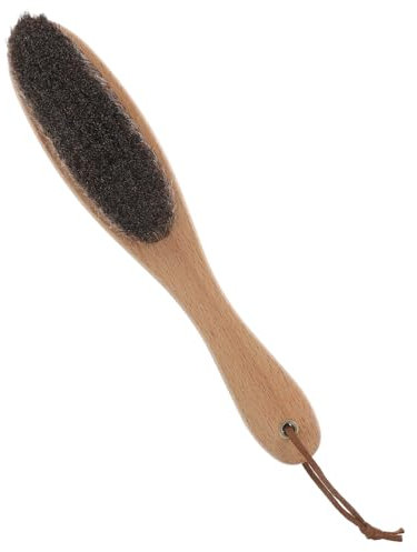 iplusmile Horsehair Dusting Brush for Static Dust Removal Wooden Handle for Furniture and Suits Cleaning Horsehair Shine Brush