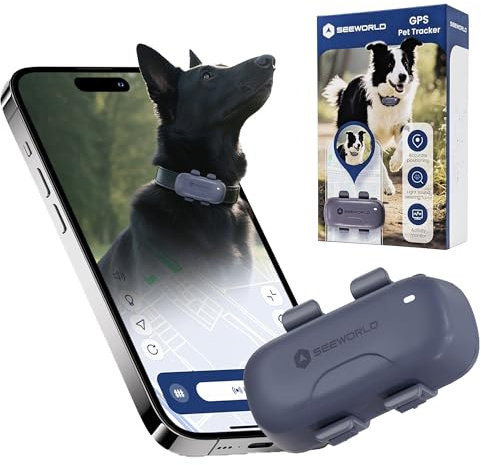 Recall Pet Seeworld P2 Dog Tracker, Live GPS Tracking 4G Real-Time Location, IP67 Resistance, Geo-Fence Safety Zones, Active and Sleep Monitoring, Long Battery Life with Power Saving