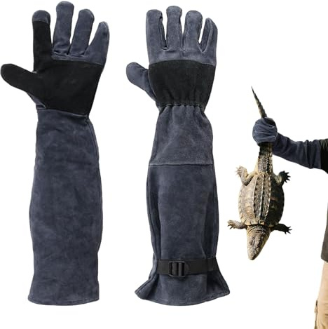 ZHUMCCY Gants De Manipulation Pour Chats | 60 Cm Gants De Protection Anti-Morsure Polyvalents Pour Animaux - Équipement De Protection Pour Manipulation Reptile Oiseau Chien Chat Toilettage