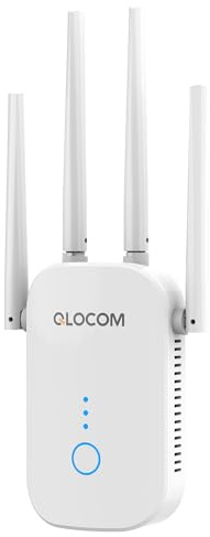 QLOCOM WLAN Verstärker 1200Mbit/s Dualband WLAN Repeater mit 4 Antennen dcjsghwsyudgb