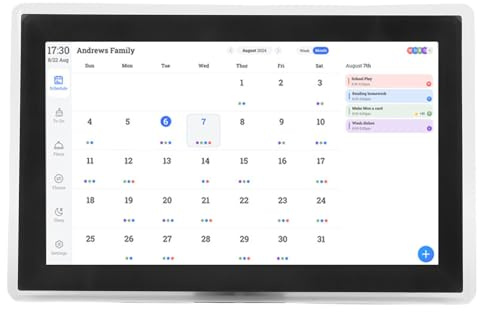 Asixxsix 15,6-Zoll-Digitalkalender, WiFi-Touchscreen-Smart-Kalender mit 1920 X 1080 HD Interaktivem Display, Elektronischer Kalender für Tagespläne und Aufgabendiagramm