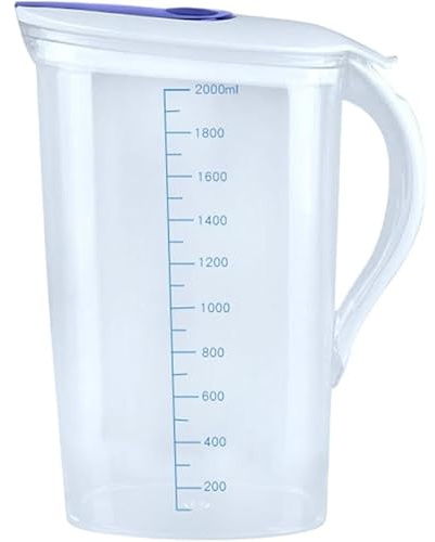 Tubayia Water Jug Drink Pitcher 2000 ml Teapot Juice Contenitore Juice Cold Water Bottle for Kitchen Household Iced Tea Milk