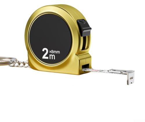Mini mètre ruban rétractable de 2 m - Outil de mesure de poche compact pour travaux manuels et couture - Acier métrique (A)