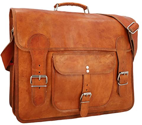 Gusti Sac en Cuir Homme - Leon Porte Document- Sac Bandoulière Femme Guess - Sac Business - Sac Messager Homme - Besace - Sac Vintage Femme - Shoulder Bag