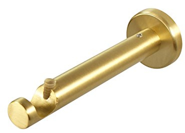 iso-design Messing Matt Gardinenstangenträger offen für 16 mm Gardinenstangen – Wandabstand 10,5 cm