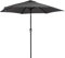 Charles Bentley Outdoor, Garden, Metal, Patio, Large Umbrella Parasol With Crank & Tilt, 38mm Pole, Grey, Waterproof, Sunshade, Free Standing, Tilt Function, Crank Winding System, Steel (235.5x270cm)