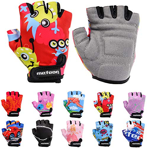 Meteor Fahrradhandschuhe Unisex Kinder BMX Gel Monster XS Handbreite 6-6,5 cm