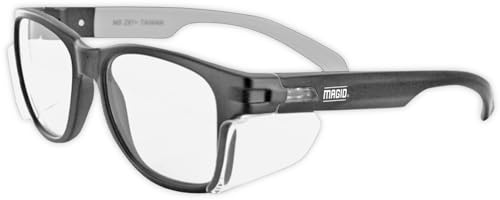 MAGID Y50 Series Performance Anti-Fog Polycarbonate Safety Glasses with Side Shields, 2 Pairs, Clear Lens | Black Frame, Y50BKAFC