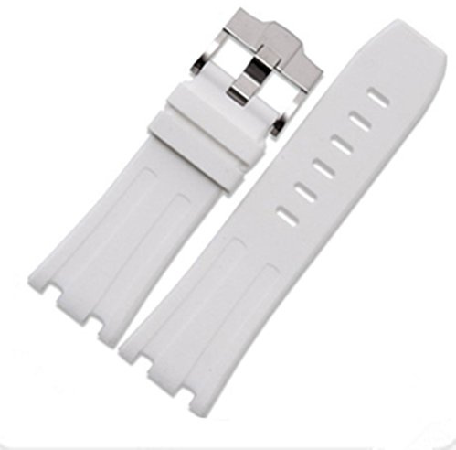 Richie strap ] Bracelet de montre en caoutchouc de 28 mm style OEM pour AP100 Audemars Piguet Royal Oak Offshore Multi couleur camouflage, blanc, Sangle