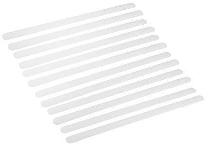Ruban Adhésif Antidérapant Transparent pour Salle de Bains, Douche, Escalier, Marches d'Escalier et Plancher - 12 Bandes Autocollantes pour Utilisation Sécurisée