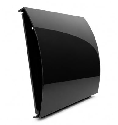 Fantronix 150 mm (6”) Black External Wall Vent Cover – Wind & Sound Reducing Baffle with Draft Exclusion for Extractor Fans & Heat Recovery