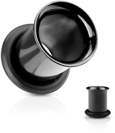 Single Flared Flesh Tunnel 1,6-25 mm aus 316L Chirurgenstahl FARBWAHL Ohrschmuck Piercing