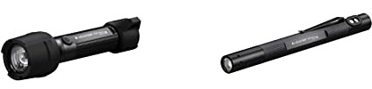 Ledlenser P5R Work Robust Taschenlampe LED, Arbeitslampe, aufladbar 14500 Lithium Akku, wasserdicht IP68 & P4R Work LED Stiftleuchte für Werkstatt u. Handwerker, aufladbar mit Lithium Akku, 170 Lumen
