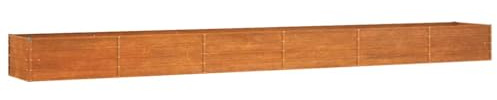vidaXL Hochbeet, Hochbeet für Garten Balkon Terrasse, Kräuterhochbeet zum Selber Bauen, Gemüsebeet Pflanzkübel aus Metall, Grau Cortenstahl