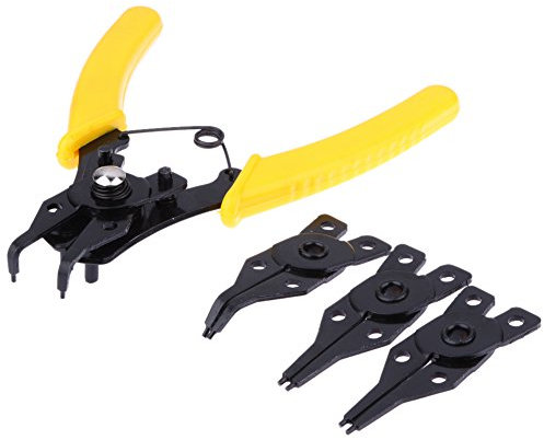 Uinfhyknd 4 en 1 pinzas de presión pinza set DIY de seguridad clip de fijación joyería pinza para anillos interiores removedor exterior