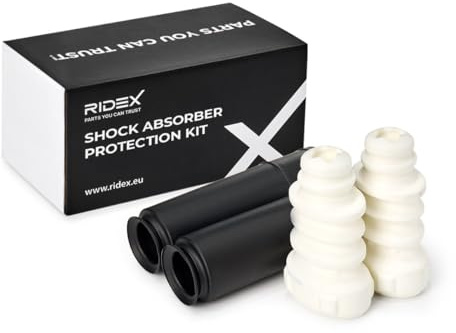 RIDEX Staubschutzsatz Stoßdämpfer Hinten Service Kit Kompatibel mit VW Golf 7 Schrägheck 5G1, BQ1, BE1, BE2 Golf 6 5K1 Golf 5 Schrägheck 1K1 TOURAN 1T1, 1T2, AUDI A3 Sportback 8PA