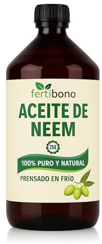 FERTIBONO Aceite de Neem 100% Puro y Natural - Extraído de Semillas - Vitalidad y Bienestar para Plantas - Hidratación y Nutrición Natural - Residuo Cero - 250ML