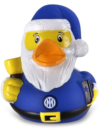 Inter - Interistische Quietscheente aus Gummi, Weihnachtsversion. Geeignet für Badezimmer oder als Sammlerstück - für alle interistischen Fans - Offizielles Produkt Inter