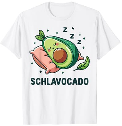 Schlavocado Offiziell Schlafshirt Schlafanzug Schlaf Avocado T-Shirt