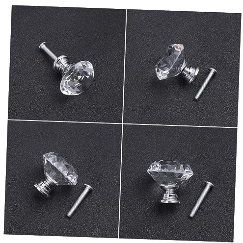 HEMOTON 10St Schrankzugknopf Türgriffe aus Glas Diamantgriff Kommode küchengriffe kitchen handles Türschnalle Türknauf Schrankknauf aus Bronze Schubladenknöpfe einzelnes Loch handhaben