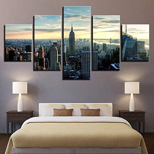 Leinwand Wandkunst Bild 5 Stück Gebäude In New York City 175 X 80 Cm Leinwanddrucke Kunstdrucke Dekoration Kunstwerk Moderne Bilder Für Zuhause Dekorationen Wohnzimmer Esszimmer Schlafzimmer -5L0F/X6J