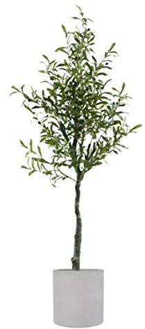 Plantas Artificiales Grande Árbol De Simulación De Planta De Olivo Artificial Con Lavabo Redondo Plantas Verdes Árbol Falso Para Decoraciones De Interior O Exterior Planta Artificial Grande para Salon