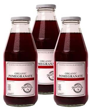 Vita Core | Organic Pomegranate Juice Blend – Pomegranate, Apple, Grape & Blackcurrant, 100% Organic, Refreshing & Nutrient-Rich | 500 ml (Pack of 3)