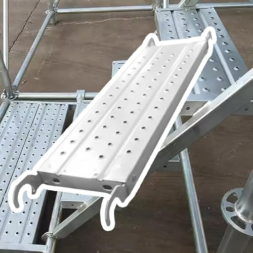 Plataforma de Trabajo Piezas de Plataforma de Andamio Antideslizantes para Escaleras, Herramientas para Escalones de 90 A 180 Cm / Tablas para Andamios, Tablón de Trabajo de Acero Personalizable(180x2