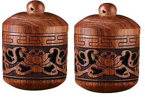 HAWILLOSCH 2piezas Colgante De Madera Forma De Linterna Hueca Botella Abierta para Bolas De Fragancia Pendiente Difusor Decorativo Proyectos DIY Y Decoración para Hogar