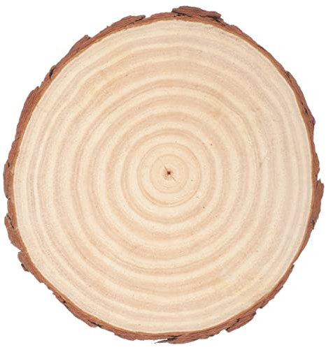 NUOBESTY Holzscheibe Rund Aus Holz Für Tischdekoration Leerer Holzausschnitt Zum Basteln Unbemaltes Holzstück Zum Zeichnen Von Mustern Und Schreiben Von Texten