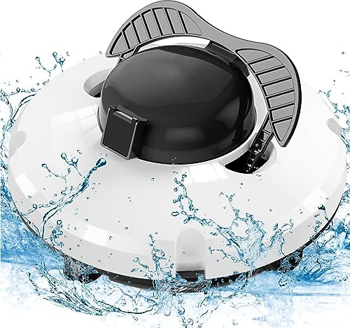 Cordless Pool Cleaner Robot, Intelligent Wall Climbing Pool Cleaning for Above Ground & In-Ground Pools, Fully Automatic Vacuum Cleaner