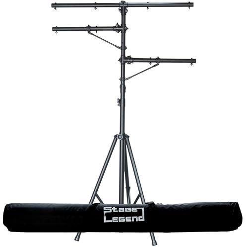 Stage Legend SL-552 DJ Light Stand - Professional Heavy Duty Light Stand - DJ Lighting with Clever T Bar Design - Strong Truss with Padded Carry Bag