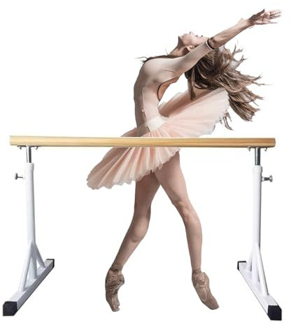 KPHYMOD Ballettstange Holz-Ballettstange, Tragbar, Für Zuhause, Doppel-Ballettstange, Strapazierfähig, Für Tanzen, Dehnen, Ballettstange Für Zuhause, Tanzstange, Fitness, Ballettstange(4.92ft)