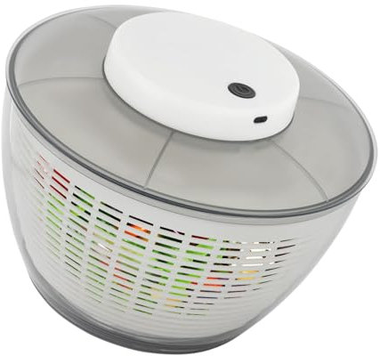 Estabeter Essoreuse automatique pour salade, légumes, capacité de 4,75 l, séchoir à salade avec couvercle, saladier 24,4 x 18,5 cm