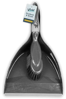 Premium Dust Pan and Brush Set | Sturdy Silicone Handle Dustpan | Soft Plastic Bristles Cleaning Brush & Precision Silicone Blade Edge for Effortless Cleaning | Ideal Dust Pan for Home – Office