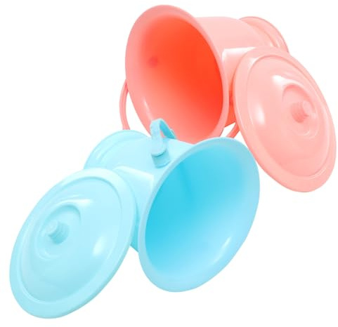 Urinario Portátil de Mano 2 Piezas en Plástico Pp para Hogar | Tapa Sellada, Fácil de Limpiar, Rojo y Azul, para Adulto y Embarazada, Pack Doble