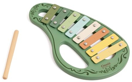 Classic World Holz Xylophon Vintage grün pädagogisches Musikspielzeug