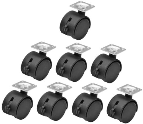 DIYEAH 8pcs Office Chair Caster Wheels Brakes Swivel Rolling Casters for Carpet Replacement Parts for Office Furniture