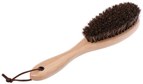 Genuine Horsehair Brush Boot Shoe Cleaner Polish Overcoat Won`t Damage