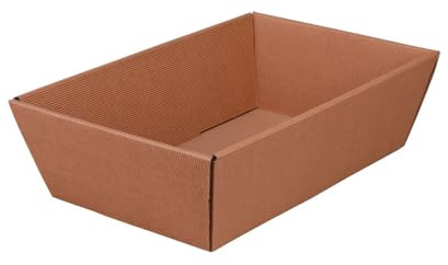 Geschenkkörbe, Präsentkörbe, Wellpappe, rechteckig, naturfarben, 33,6 x 19,6 x 11 cm, 25 Stück