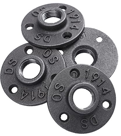 SEWACC 4pezzi Flange Pavimento Ghisa Interne Raccordi Uso Industriale Base Fissa Flange Interna Raccordo Industriale Base Fissa