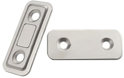 Cerraduras magnéticas for puertas de gabinetes Tope de puerta magnético Cierrapuertas Cerraduras for puertas con tornillos Cierrapuertas invisibles Herrajes for puertas(Silver)