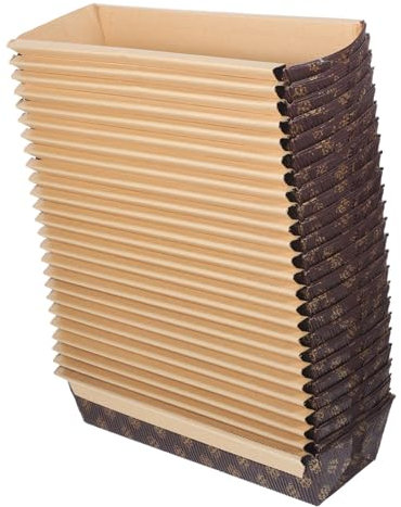 FONDOTIN 25pièces Moule à Pain Ondulé Plaque De Cuisson Antiadhésive Moule De Cuisson Pour Pain Grillé Gâteaux Et Desserts