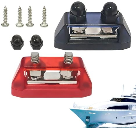 Eventerde Morsetti Batteria - Morsettiera Doppia - Isolatori Montaggio per Applicazioni Versatili Auto