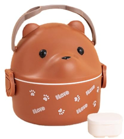 Scatole da pranzo per,Lunch Box Per Orso Con Occhiali | Borsa Isolante Maniglia di Trasporto di Sicurezza Microonde, Borsa Tote riutilizzabile da Pranzo con Maniglia per Lavoro Picco