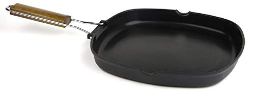 Vier Menaje 619L Asador, Aluminio Fundido, Negro, 20 cm