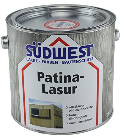 Südwest Patina-Lasur Holzlasur Silber 2,5 Liter