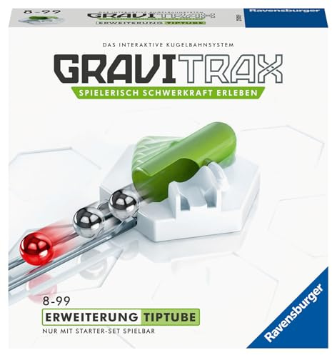 Ravensburger GraviTrax Erweiterung TipTube - Ideales Zubehör für spektakuläre Kugelbahnen, Konstruktionsspielzeug für Kinder ab 8 Jahren